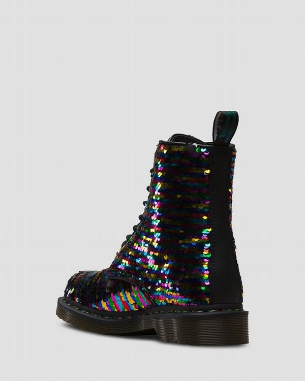 Dr Martens Dámské Kotníkové Boty 1460 Pascal Sequin Viacfarebný Stříbrné Viacfarebný, CZ-815476